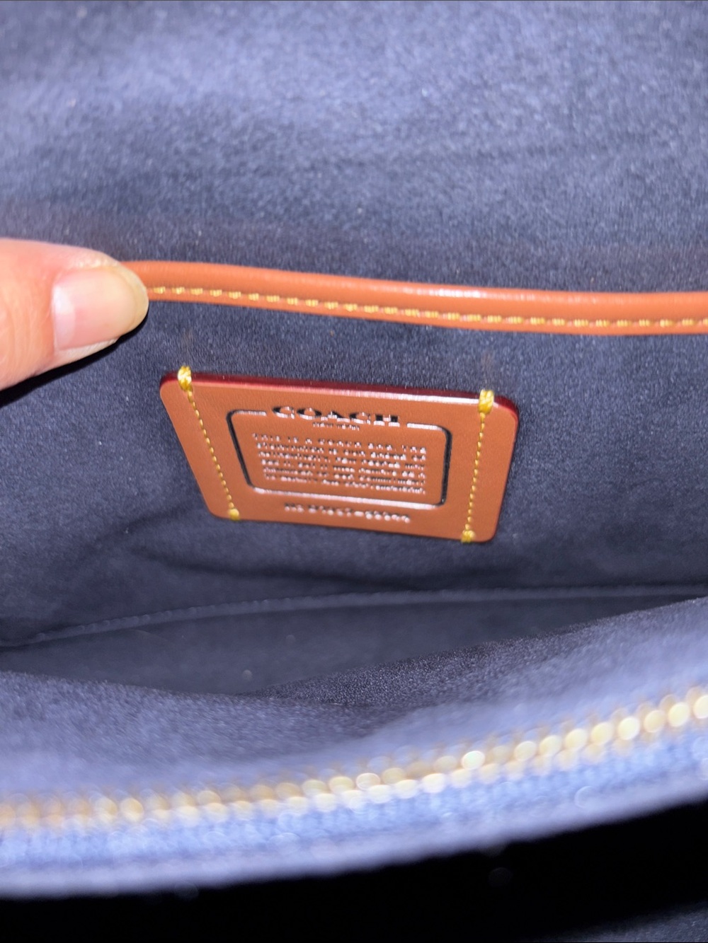 Coach Pebbled Leather Chain Shoulder Bag in Light Blue - Picture 8 of 12